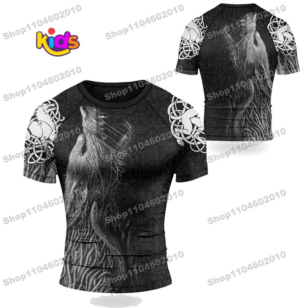 T Shirt Tight Fit - K44th アニメ キッズ サーフウェア BJJ MMA