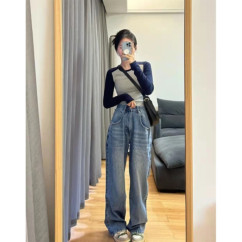 女性のショートハイウエストニット長袖Tシャツタイトフィットベ - T Shirt Tight Fit のレビューと価格