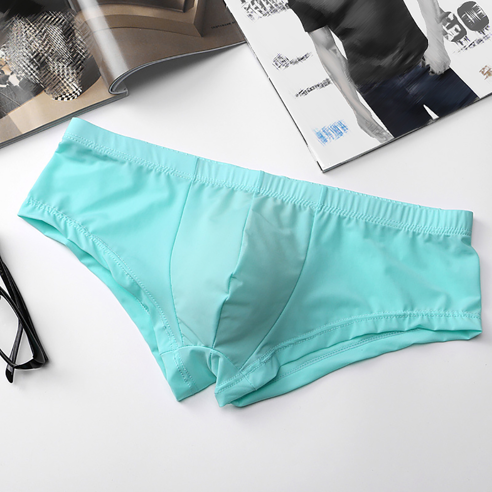 アイスシルク下着ボクサーブリーフ通気性バルジポーチショーツロ - Trunk Breathable Men のレビューと価格