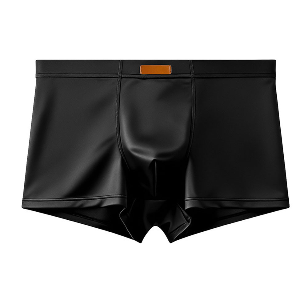 男性アイスシルクサテンのようなボクサーパンツバルジポーチ固体 - Trunk Breathable Men のレビューと価格