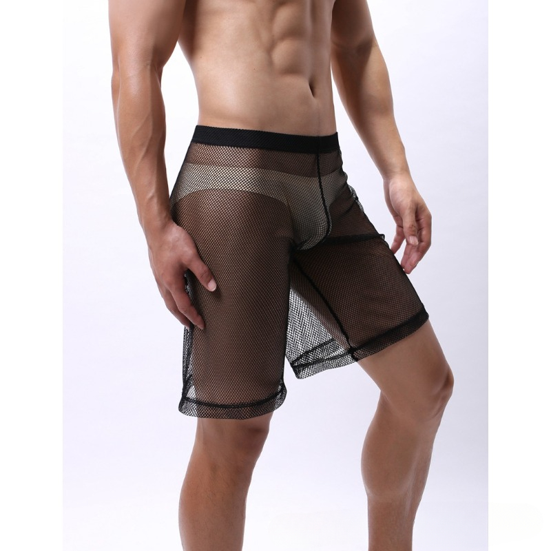 ローライズメッシュエロ下着男性通気性男性ボクサーパンツ透明水 - Trunk Breathable Men のレビューと価格