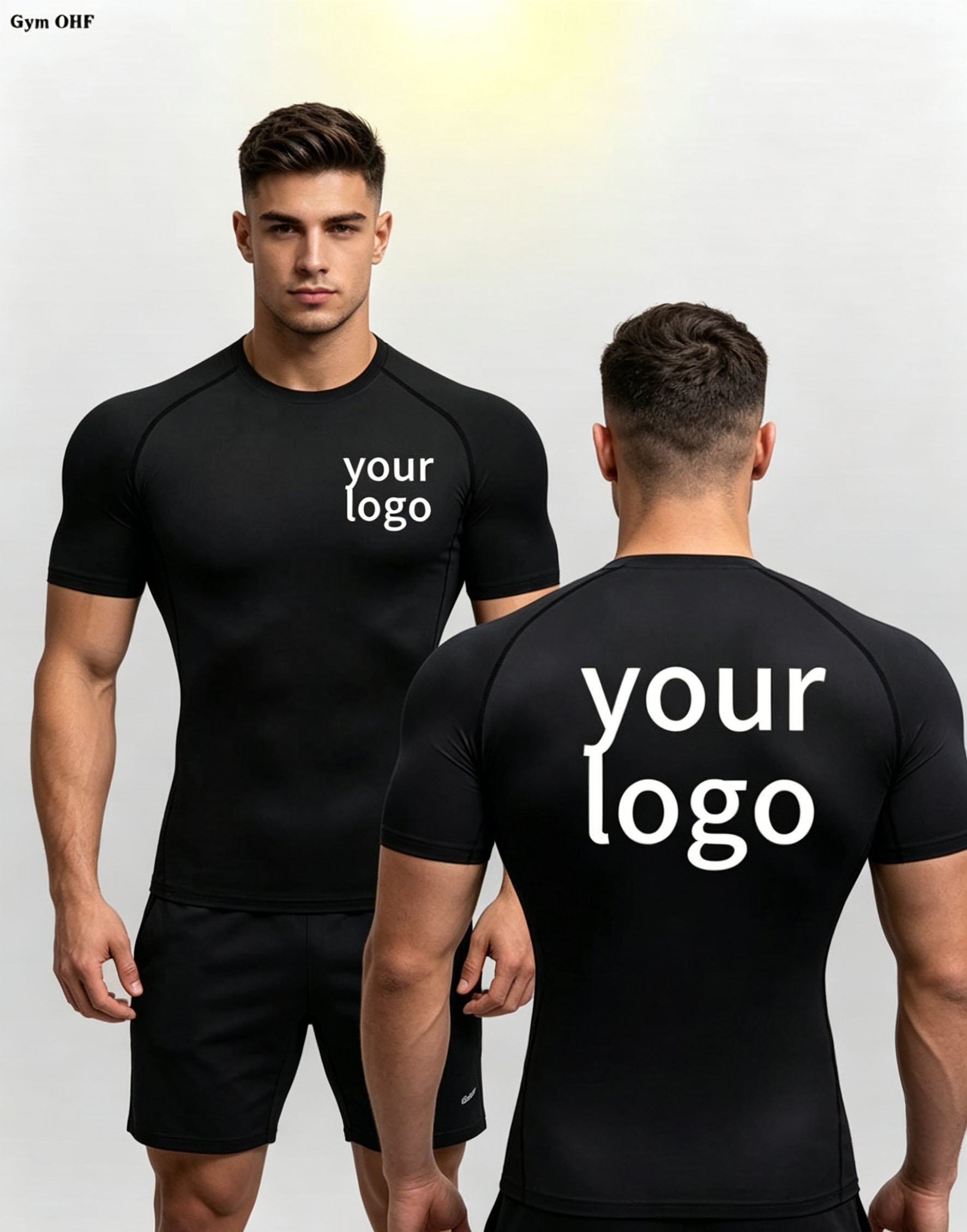 メンズTシャツ ロゴカスタム 半袖 通気性 速乾性 タイトフ - T Shirt Tight Fit のレビューと価格